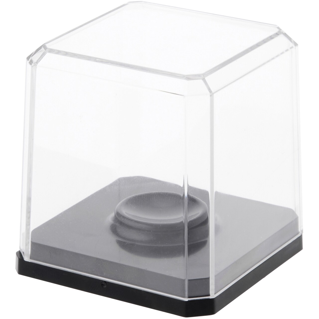 Pioneer Plastics Clear Plastic Golf Ball Display Case with Base (UV Resistant), 2.125" W x 2.125" D x 2" H